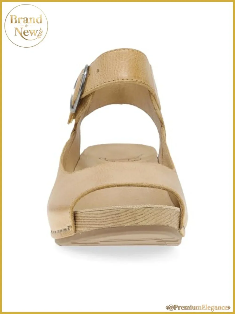 Dansko Tiana Slip-On Leather Platform Sandal Contoured Footbed Comfort